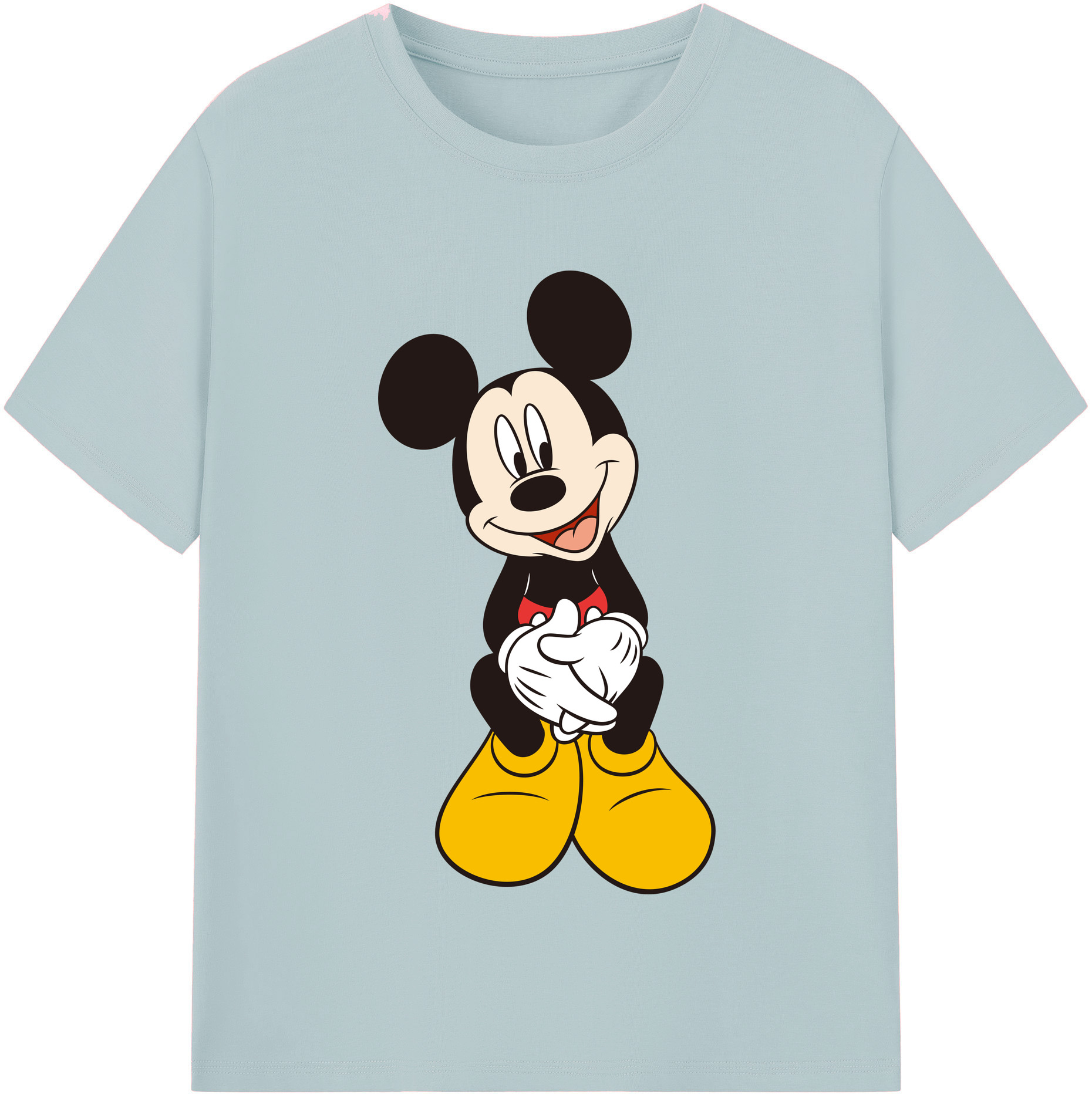 （画像用） ミッキーマウス Mickey Mouse 綿100％半袖Tシャツ（フロントプリント）